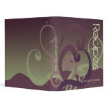 Cute Personalized Recipe Book, Currant Swirl 3 Ring Binders