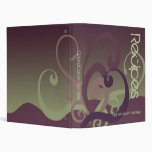 Cute Personalized Recipe Book, Currant Swirl binders
