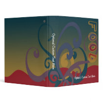 Cute Personalized Recipe Book, Retro Swirl binders