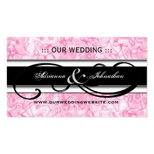 Cute Personalized Wedding Website Cards Business Cards (front side)