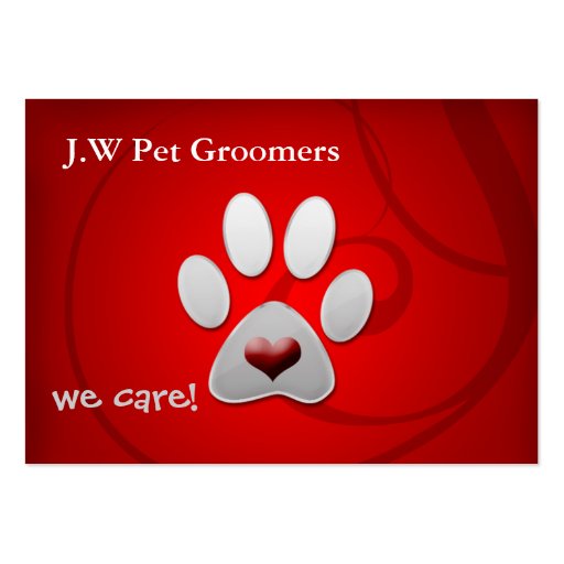 cute pet  Business Cards (front side)