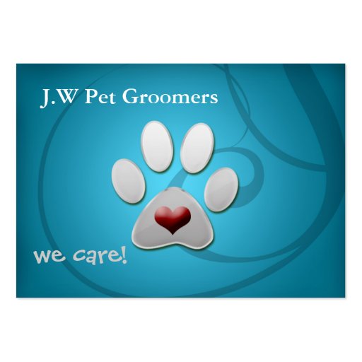 cute pet  Business Cards (front side)