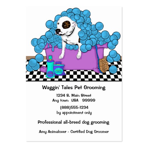 Cute Pet Grooming Business And Appointment Card Business Card Template