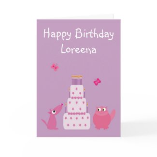 Cute pets birthday card card