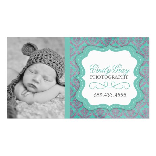 Cute Photographer Business Cards (front side)