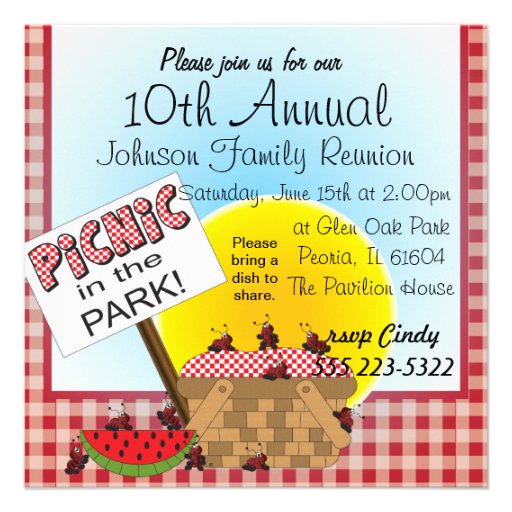 3,000+ Picnic Invitations, Picnic Announcements & Invites | Zazzle