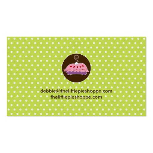 Cute Pie Business Cards (back side)
