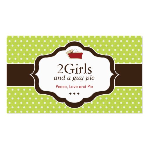 Cute Pie Slice Business Card (front side)