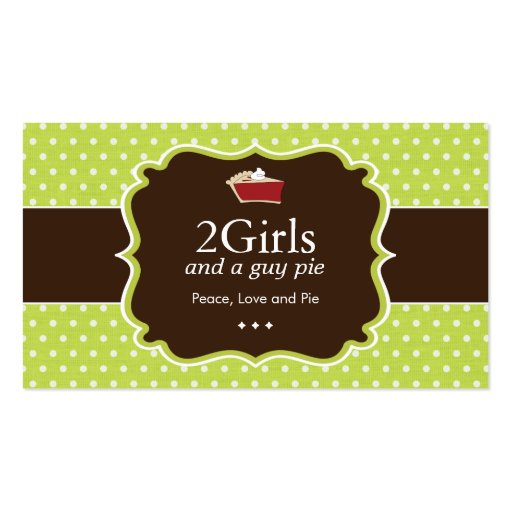 Cute Pie Slice Business Card (front side)