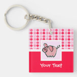 Cute Pig Acrylic Key Chains