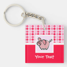 Cute Pig Acrylic Key Chains