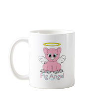 Cute Pig Angel Mugs