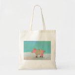 Cute pig art winter snow scene warm sweater canvas bags