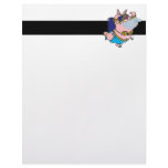 cute pig belly dancer cartoon character personalized letterhead