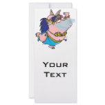 cute pig belly dancer cartoon character rack card