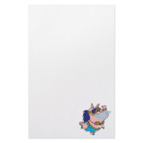 cute pig belly dancer cartoon character personalized stationery