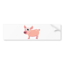Cute pig bumper stickers