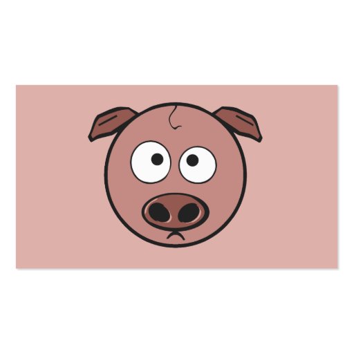 Cute Pig Business Card Templates (back side)