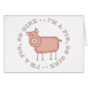 Cute Pig cards by SoCalTeeShirts Cute Pig cards
