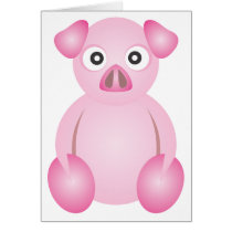 Cute Pig Greeting Cards