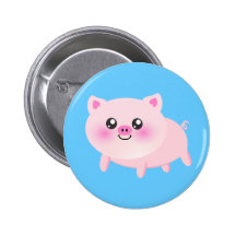 Cute pig cartoon buttons