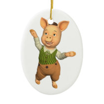 Cute pig design christmas tree ornament
