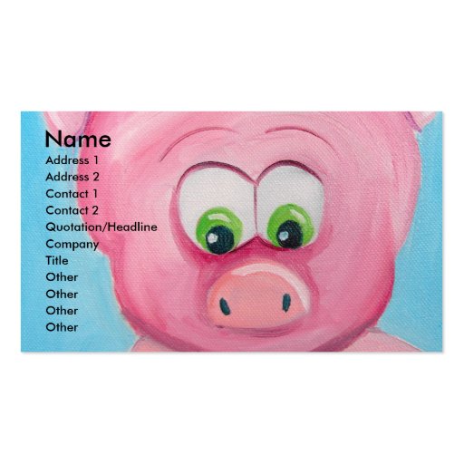 CUTE PIG FACE BUSINESS CARDS