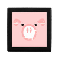 Cute Pig Face illusion. Gift Box