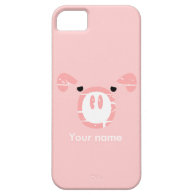 Cute Pig Face illusion. iPhone 5 Covers