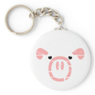 Cute Pig Face illusion. Keychain