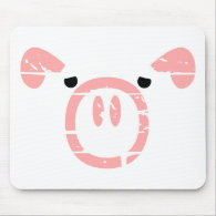 Cute Pig Face illusion. Mousepads