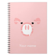 Cute Pig Face illusion. Note Book
