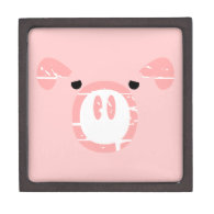 Cute Pig Face illusion. Premium Jewelry Box