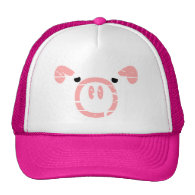 Cute Pig Face illusion. Trucker Hat