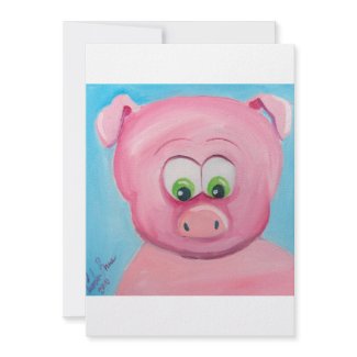 CUTE PIG FACE invitation