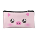 Cute Pig Face - kawaii minimalism Cosmetics Bags