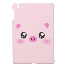 Cute Pig Face - kawaii minimalism iPad Mini Case