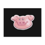 cute pig face postcards