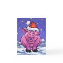 Cute Pig Holiday Card
