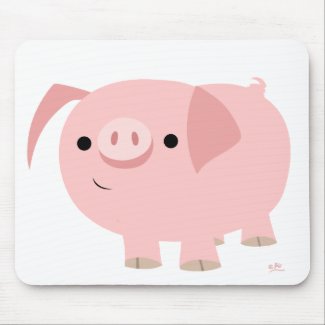 Cute pig mousepad mousepad