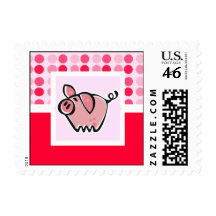 Cute Pig Postage