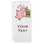 cute pig with triple cheeseburger rack cards