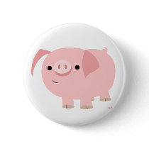 Cute piggy button badge