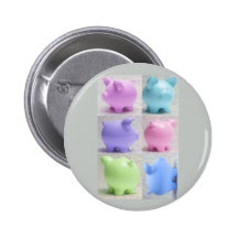 Cute Piggy Collage Button