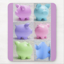 Cute Piggy Collage Mouse Pad