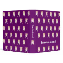 Cute Piggy Exercising Vinyl Binder