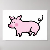 Cute piglet posters