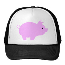 Cute Piglet Silhouette Trucker Hats