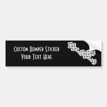 CUTE PILE OF SKULLS IN BLACK AND WHITE BUMPER STICKER