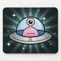 Cute Pink Alien Mousepad